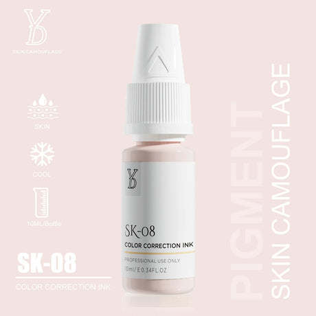 YD Professional 10ML Camouflage Pigment Semi Permanent Makeup Tattoo Ink for Scar Cover Stretch Marks Vitiligo Restore Skin Tone