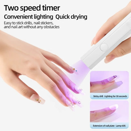 Handheld Nail UV Lamp With Screen Display, Suitable For Gel Manicure, Mini Nail Lamp, Portable LED Nail Dryer, USB Nail Curing Machine, Quick Curing Nail & Foot Care Tool