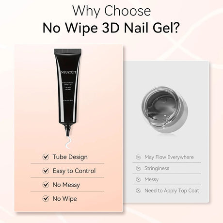 1/2pcs 15ml 3D Sculpting Gel Polish Nail Art Modeling Gel Waterproof Sculpting Gel Nail Art 3D Design Gel for Carvings & Shape
