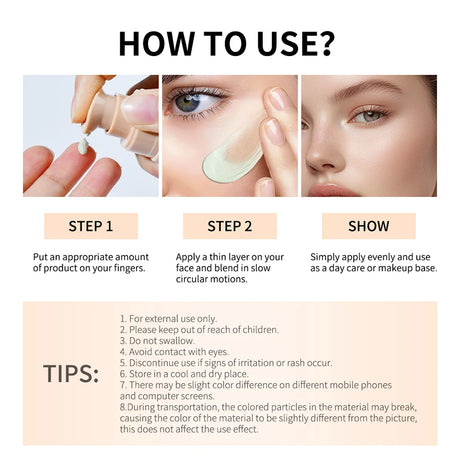 SPF30+Color Changing Foundation 4 in 1 Sun Liquid Moisture Waterproof Nourishes Coverage for All Skin Types Free Puff