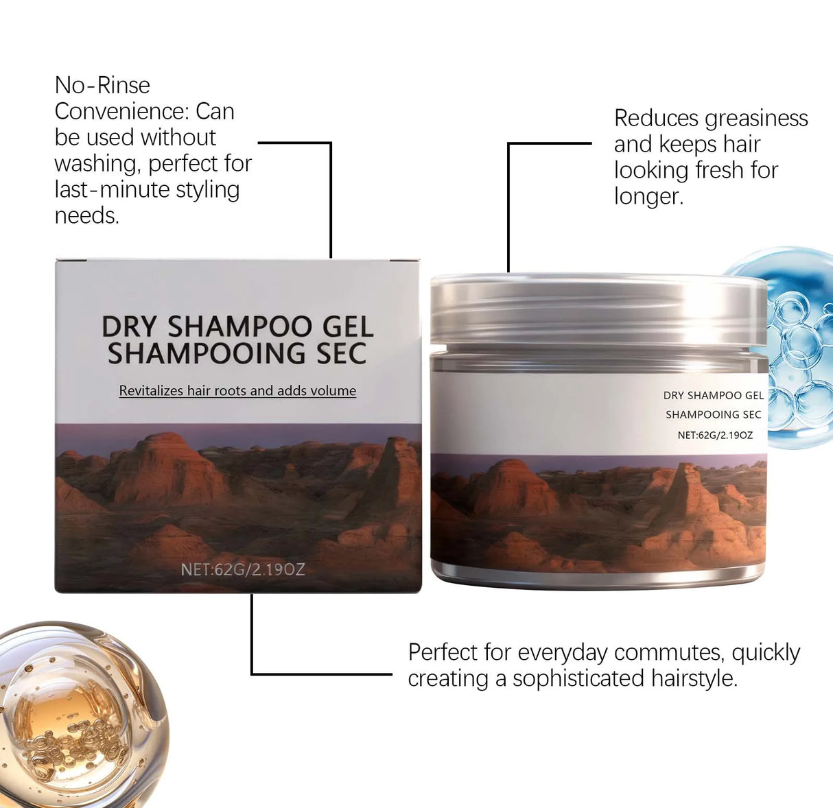 Dry Shampoo for Hair Cleaning Oil Control Matte Finish Dirt Remover Volume Hair Fluffy Fresh Castor Oil Dry Hair Shampoo Paste