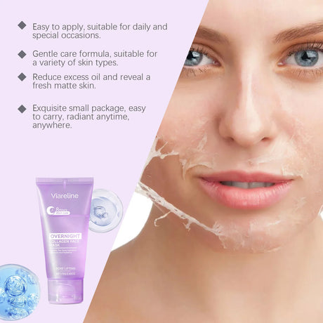 75g Overnight Collagen Facial Peeling Mask Gentle Hydrating Smoothing Cleaning Dirts Refine Pores Softening Face Peeling Mask
