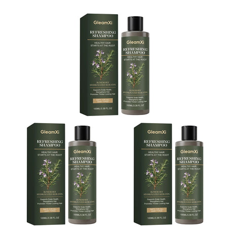 Gleamxi Rosemary Shampoo Gently Nourishing Scalp Care Anti Loss Strengthen Repair Damaged Oil Control Deep Cleaning Hair Growth Shampoo