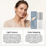 Zephoco Color Changing Foundation Waterproof Sweating Natural Lightweight Hydrating Matches Fair Medium Skin Tones Longwearing Matte High Coverage Makeup Liquid Face Base Makeup