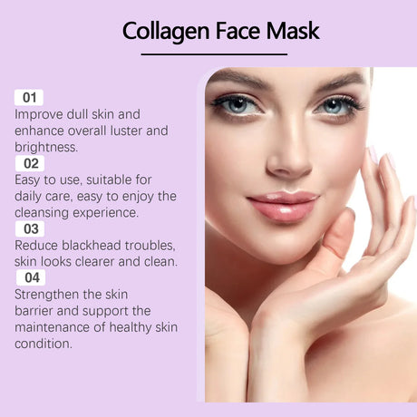 75g Overnight Collagen Facial Peeling Mask Gentle Hydrating Smoothing Cleaning Dirts Refine Pores Softening Face Peeling Mask