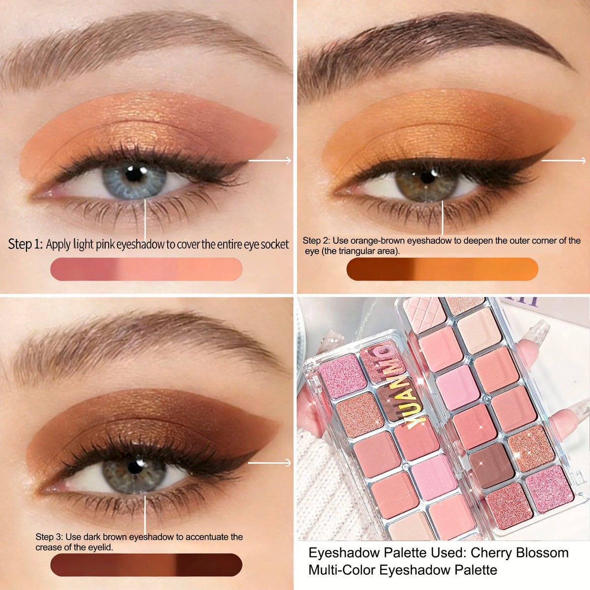 12-Color Glitter Eyeshadow Palette Low Saturation Matte Eyeshadow Palette Long Lasting Eye Shadow Makeup Glitter Matte Finishes