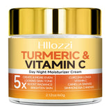 Turmeric&Vitamin C DayNight Moisturizer Cream Hydrating, Firming, Brightening, Smoothing, Repairing Hyaluronic Acid