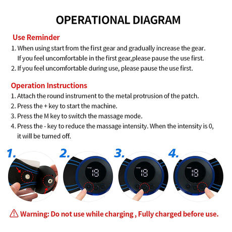 Portable EMS Muscle Stimulator with 5 Massage Pads & 1 Host: Wireless TENS Unit for At-Home Neck, Back & Full Body Pain Relief,