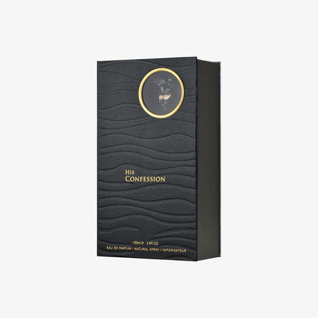 His Confession for Men Eau de Parfum Spray – Warm Oriental Amber, Vanilla & Woody Spicy Scent, Long-Lasting Intense Fragrance, Perfect Gift, 3.4 fl oz / 100 ml