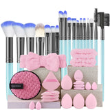 18PCS Women's Makeup Brushes Set - Eye Shadow Foundation Blush Cosmetic Brushes Soft Make up Tools with Storage Bag