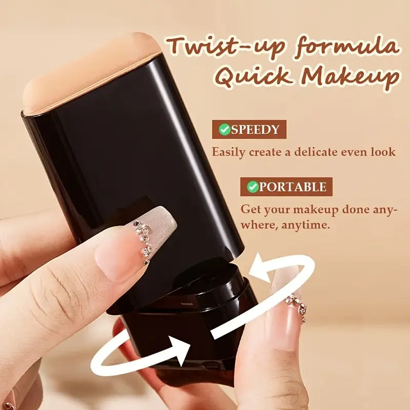 2-in-1 Concealer and Foundation Stick Covers Dark Circles for a Flawless Look