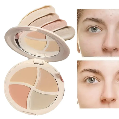 Four-Color Concealer Cream Moisturizing Concealer for Dark Circles,Brightening,Multi-Color Contouring,Foundation Cream