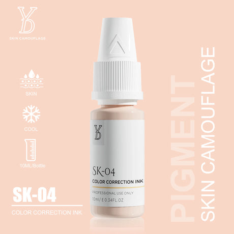 YD Professional 10ML Camouflage Pigment Semi Permanent Makeup Tattoo Ink for Scar Cover Stretch Marks Vitiligo Restore Skin Tone