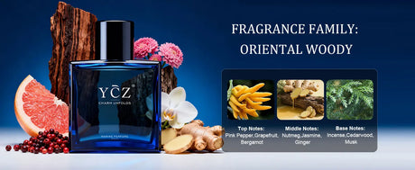 Ycz Eau De Parfum for Men – 1.6 oz (50 ml) – Premium Fragrance – Long-Lasting Oriental Woody Scent (Infused with Pheromones)
