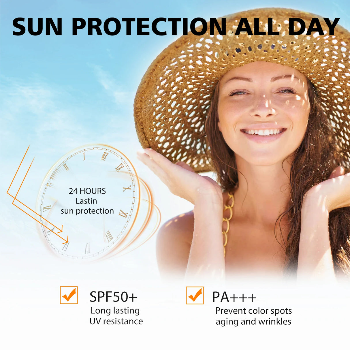 West&Month 2 In 1 UV Protection Body Face Lotion Lightweight Fast Immediate Absorption Long Lasting Hydrating Nourishing Cream Powerful Antioxidant Barrier Protection Against UVA UVB Non Greasy Daily Sun Skin Care Moisturizer