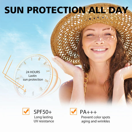 West&Month 2 In 1 UV Protection Body Face Lotion Lightweight Fast Immediate Absorption Long Lasting Hydrating Nourishing Cream Powerful Antioxidant Barrier Protection Against UVA UVB Non Greasy Daily Sun Skin Care Moisturizer
