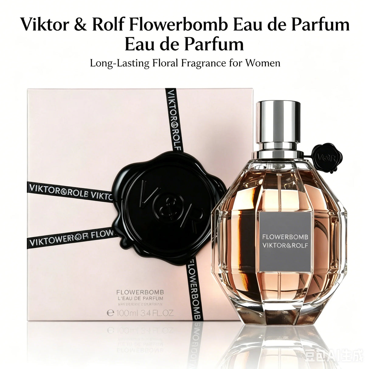 Viktor & Rolf Flower Eau De Parfum for Women, 100ml Long-Lasting Floral Fragrance, Luxury Perfume, Perfect Gift for Her