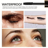 4D Black Mascara Thickening Lengthening Waterproof Fiber Mascara Long Lasting Eyelash Makeup Waterproof Liquid Fiber Mascara