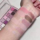 12-Color Glitter Eyeshadow Palette Low Saturation Matte Eyeshadow Palette Long Lasting Eye Shadow Makeup Glitter Matte Finishes