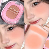 Monochrome Flower Mist Blush Powder Fine Matte Brightens Rouge Natural Nude Powder Pink Trimming Blush Waterproof Easy To Apply