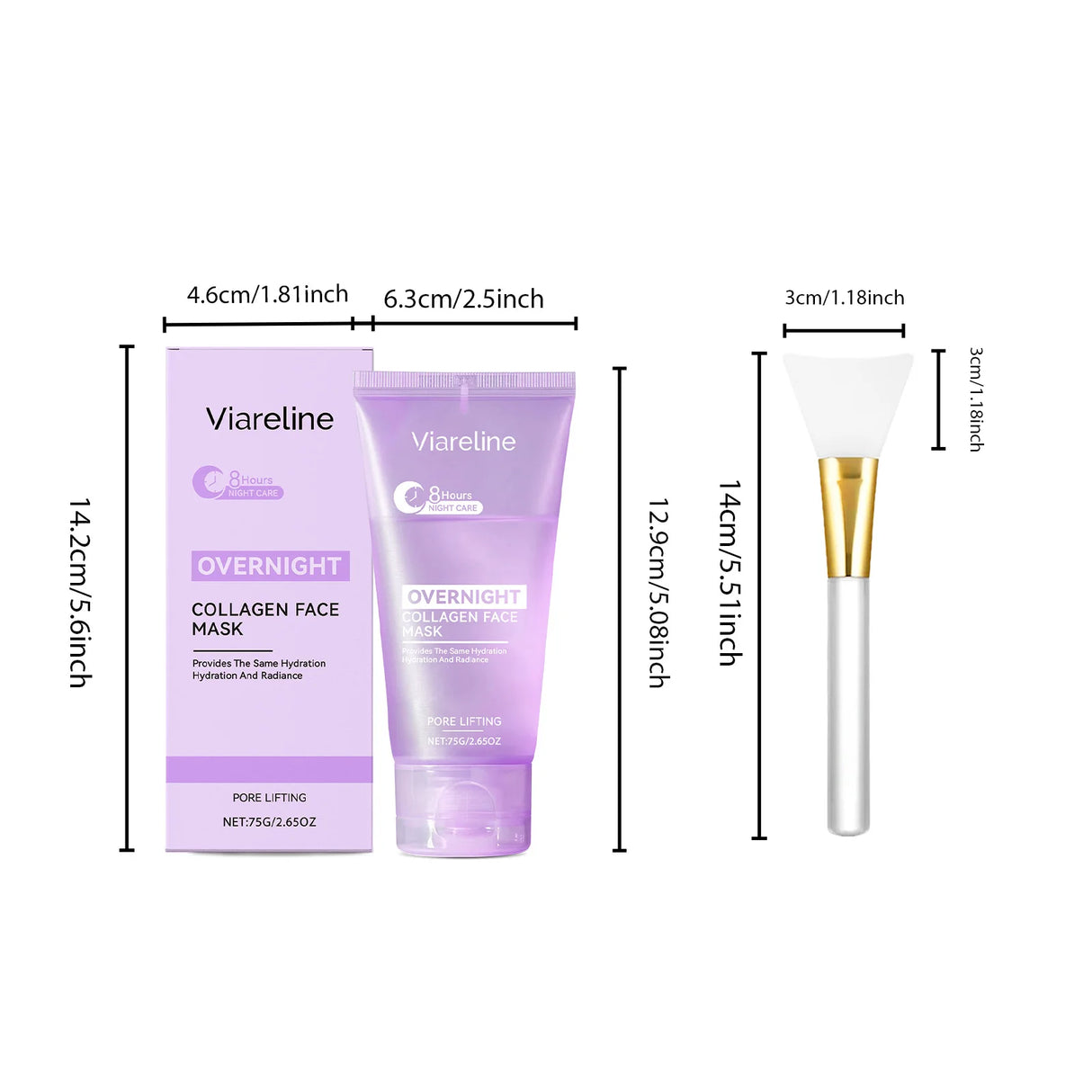 75g Overnight Collagen Facial Peeling Mask Gentle Hydrating Smoothing Cleaning Dirts Refine Pores Softening Face Peeling Mask