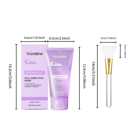 75g Overnight Collagen Facial Peeling Mask Gentle Hydrating Smoothing Cleaning Dirts Refine Pores Softening Face Peeling Mask
