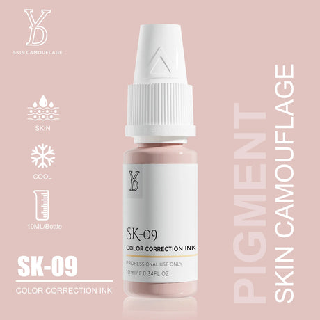 YD Professional 10ML Camouflage Pigment Semi Permanent Makeup Tattoo Ink for Scar Cover Stretch Marks Vitiligo Restore Skin Tone