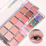 12-Color Glitter Eyeshadow Palette Low Saturation Matte Eyeshadow Palette Long Lasting Eye Shadow Makeup Glitter Matte Finishes