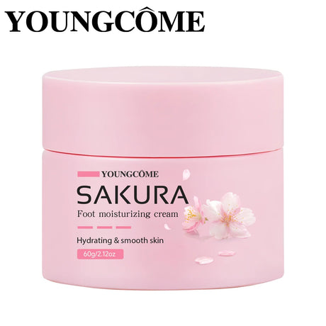 Sakura Foot Moisturizing Cream - Intensive Cracked Heel Repair, Urea 40% & Shea Butter, Overnight Renewal, For Dry Rough Feet