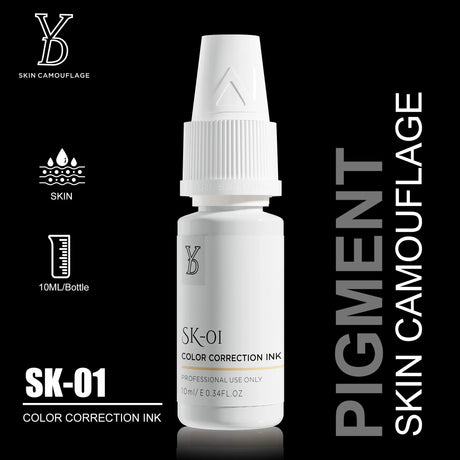 YD Professional 10ML Camouflage Pigment Semi Permanent Makeup Tattoo Ink for Scar Cover Stretch Marks Vitiligo Restore Skin Tone