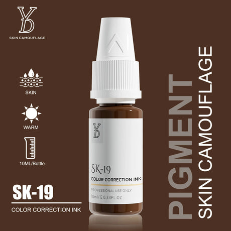 YD Professional 10ML Camouflage Pigment Semi Permanent Makeup Tattoo Ink for Scar Cover Stretch Marks Vitiligo Restore Skin Tone
