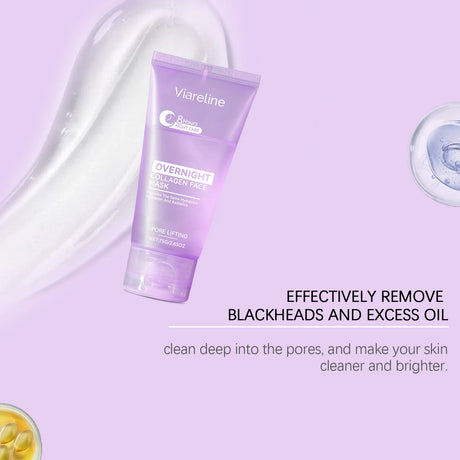 75g Overnight Collagen Facial Peeling Mask Gentle Hydrating Smoothing Cleaning Dirts Refine Pores Softening Face Peeling Mask