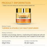 Turmeric&Vitamin C DayNight Moisturizer Cream Hydrating, Firming, Brightening, Smoothing, Repairing Hyaluronic Acid