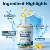 GPGP Greenpeople Glutathione Collagen Peptides Capsules Supports Healthy Hair, Skin & Nails Antioxidant Helps Maintain Skin Smooth