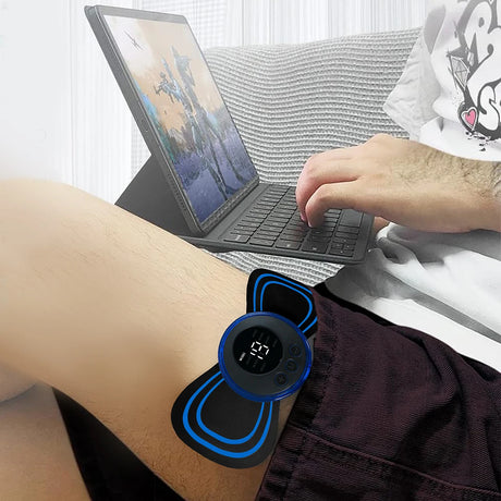 Portable EMS Muscle Stimulator with 5 Massage Pads & 1 Host: Wireless TENS Unit for At-Home Neck, Back & Full Body Pain Relief,