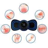 Portable EMS Muscle Stimulator with 5 Massage Pads & 1 Host: Wireless TENS Unit for At-Home Neck, Back & Full Body Pain Relief,