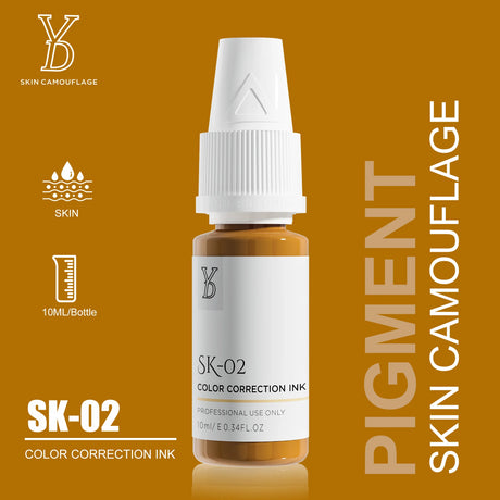 YD Professional 10ML Camouflage Pigment Semi Permanent Makeup Tattoo Ink for Scar Cover Stretch Marks Vitiligo Restore Skin Tone