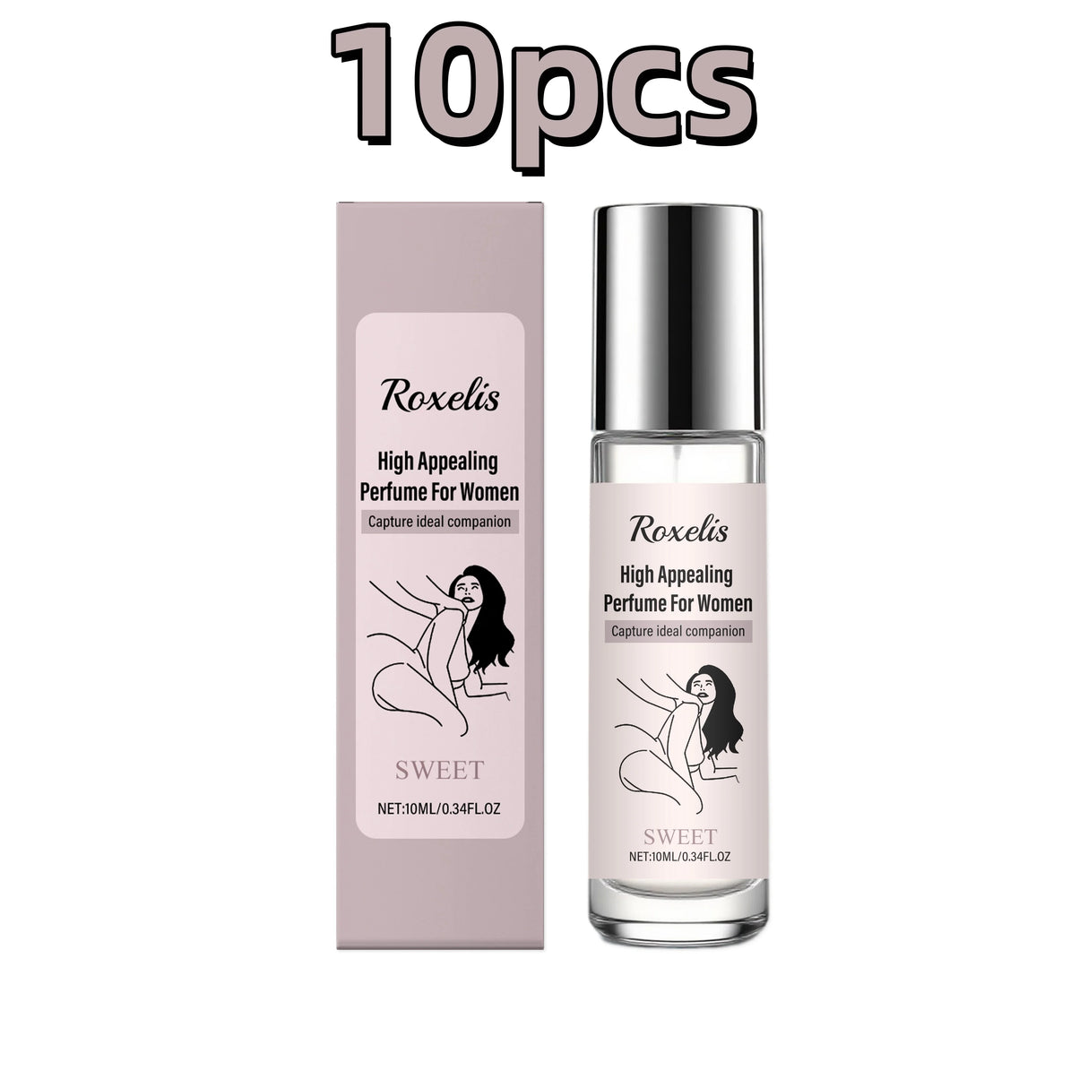 Roxelis 10ml Women Charm Perfume Lasting Natural Sweet Fragrance Daily Commuting Dating Eau De Toilette Pheromone Couple Perfume