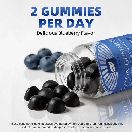 BEWORTHS 12000mcg Biotin Gummies 10 IN 1 Promotes Hair Growth Reduces Hair Loss and Prevents Thinning Promotes Beauty Skin, Strong Nails Promotes Keratin Production