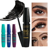 4D Black Mascara Thickening Lengthening Waterproof Fiber Mascara Long Lasting Eyelash Makeup Waterproof Liquid Fiber Mascara