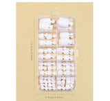 120pcs False Toe Nail Tips 12 Sizes White Full Cover Fake Toenail Tips Press On Salon Toe Nail Art Extenn Design Toenails Artifi