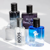 4 Pcs Luxury Men Cologne Gift Set - 4 x 30ml Bottles of Premium Vanilla & Cologne Scented Pheromone Perfume for Men - Long Lasti