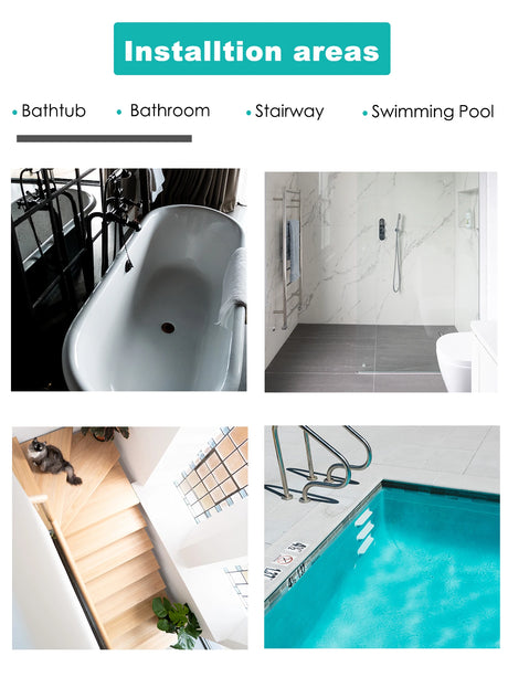 10pcs Cartoon Pattern Bathroom Bathtub None Slip Stickers Staircase Floor EPDM Mat Kids Room Self-adhesive Anti-skid Sticker
