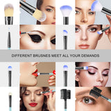 18PCS Women's Makeup Brushes Set - Eye Shadow Foundation Blush Cosmetic Brushes Soft Make up Tools with Storage Bag