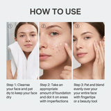 Zephoco Color Changing Foundation Waterproof Sweating Natural Lightweight Hydrating Matches Fair Medium Skin Tones Longwearing Matte High Coverage Makeup Liquid Face Base Makeup