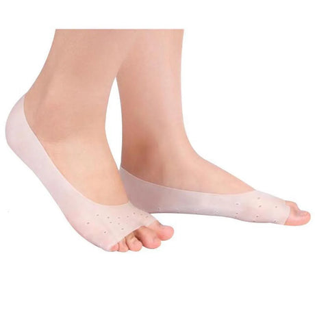 2pcs Soft Silicone Moisturizing Gel Socks For Foot Care Protector Relieve Dry Cracked Peeling Heels Shoes Skin Care Insole