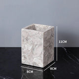 Bathroom Accessories Sets Elegant Natural Marble Liquid Soap Dispenser Toothbrush Holder Cup Soap Dish Cotton Swab Can