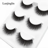 Faux Cils 3 Pairs False Eyelashes Soft Natural Long Wispy Fluffy 3D Mink Lashes Handmade Makeup Tool Extension Fake Eye Lashes