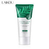 LAlKOU Tea Tree Cleanser Gentle Acne Treatment Blackhead Cleaner Shrink Pore Deep Clean Oil Control Moisturizing Face Skin Care