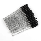 5/50 Pcs Crystal  Mascara Wands Eyelash Brush Spoolies For Eye Lash Extension Eyebrow And Makeup Crystal Makeup Tools